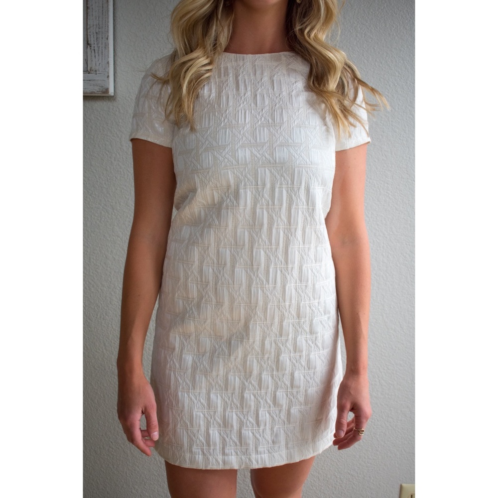 White/Cream Geometric Dress